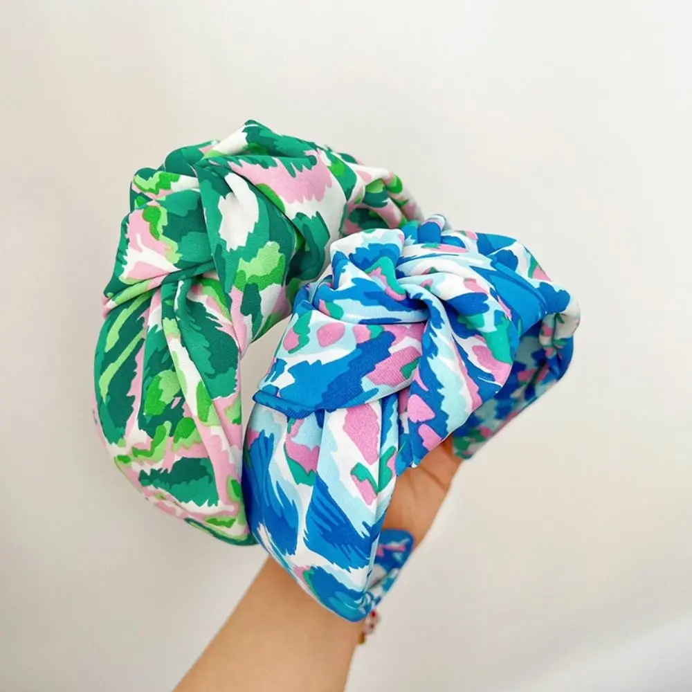 

Flower Hairband Fashion Big Knot Satin Tiedye Adult Hair Accessories Hair Hoop Girls