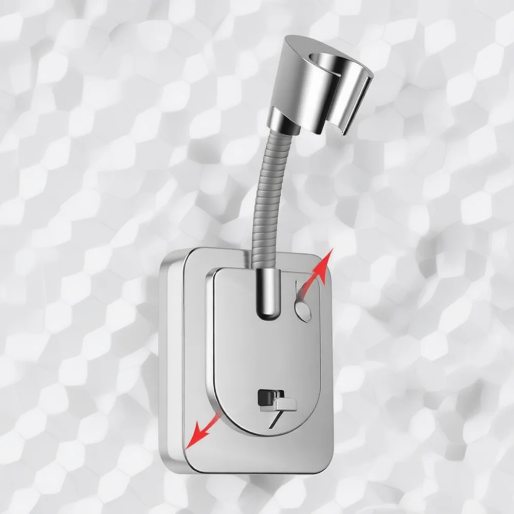 Strong Suction Shower Head Stand Adjustable Punch Free Bracket Bathroom Universal Wall Mount Handheld Sprayer Shower Accessories