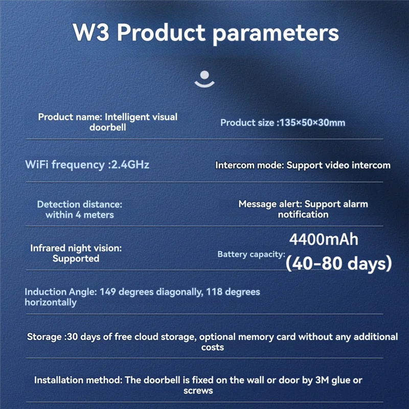 ABKQ-беспроводной Wi-Fi дверной звонок видеодомофон дверной звонок с камерой 2MP умный дом для защиты безопасности PIR обнаружение движения