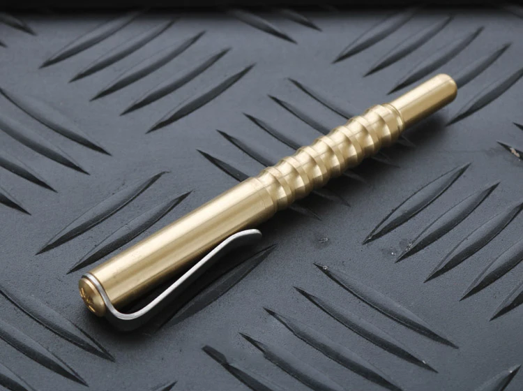 1PC Brass EDC Signature Pen With Writing Multi-functional Portable Broken Window Pen Ball Point Pen