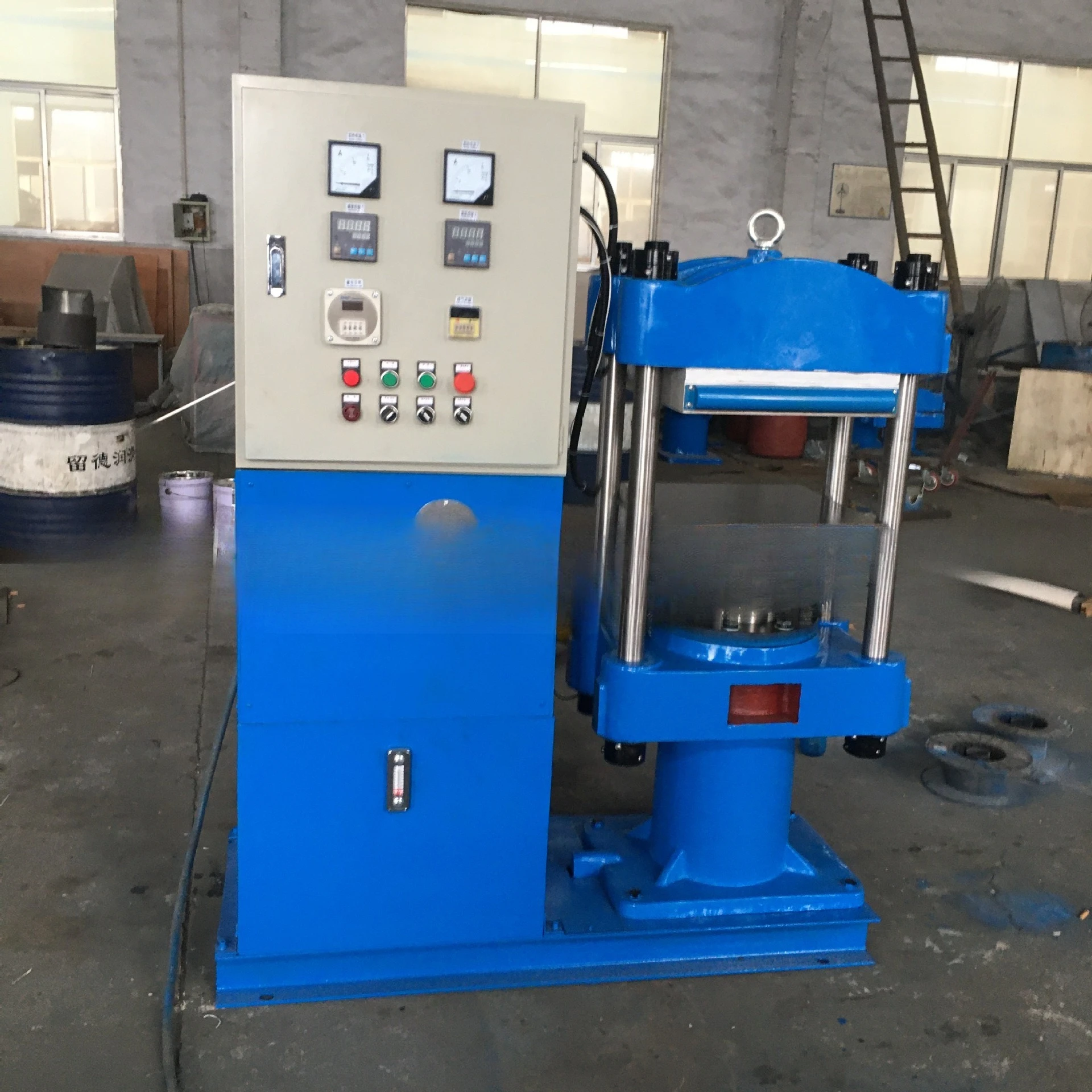 Medical silicone products hot press forming vulcanizing machine 50 ton automatic lifting flat vulcanizing machine