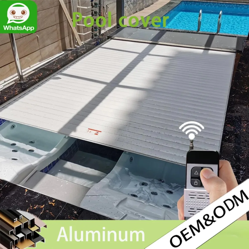 

Custom Retractable Aluminum Track Automatic Rolling Shutter Electric Pool Cover Safety Slatted Swimming Outdoor