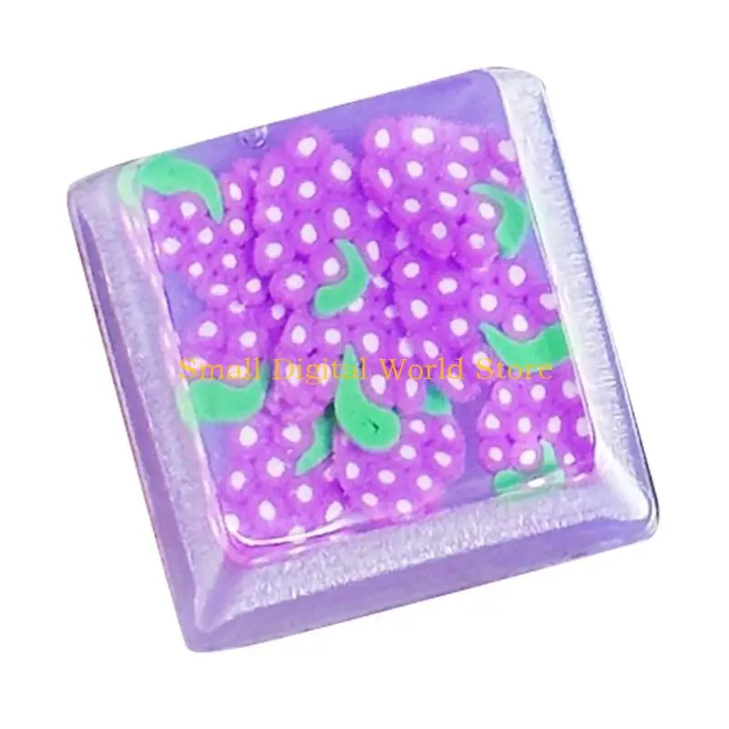77UB Resin Backlights Keycap for Mechanical Keyboards OEM Profile Height Translucently Fruit Keycaps 1PC