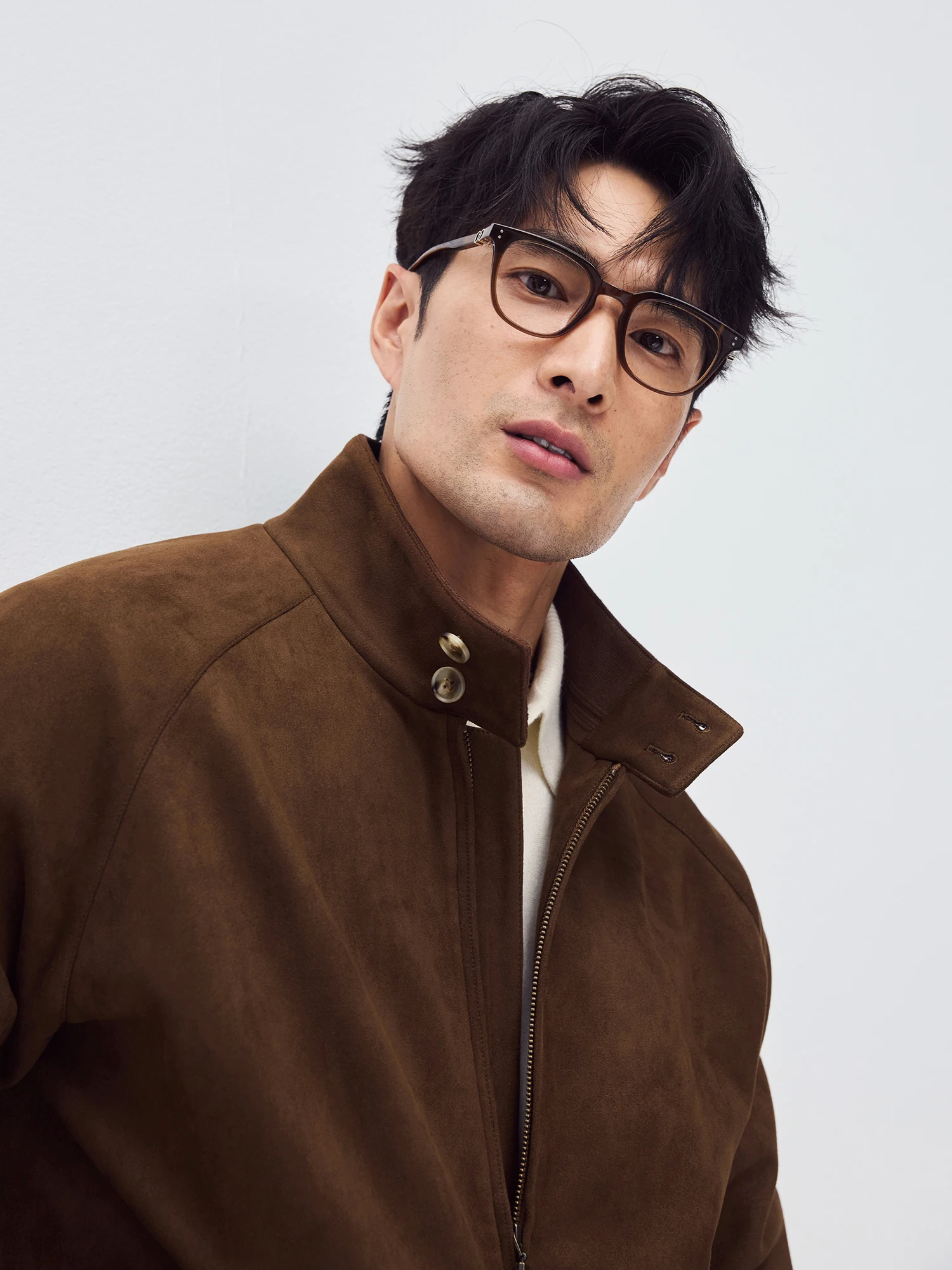 سترة رجالية جديدة للربيع والخريف، سترة ركاب ذات ياقة واقفة للأعمال والترفيه