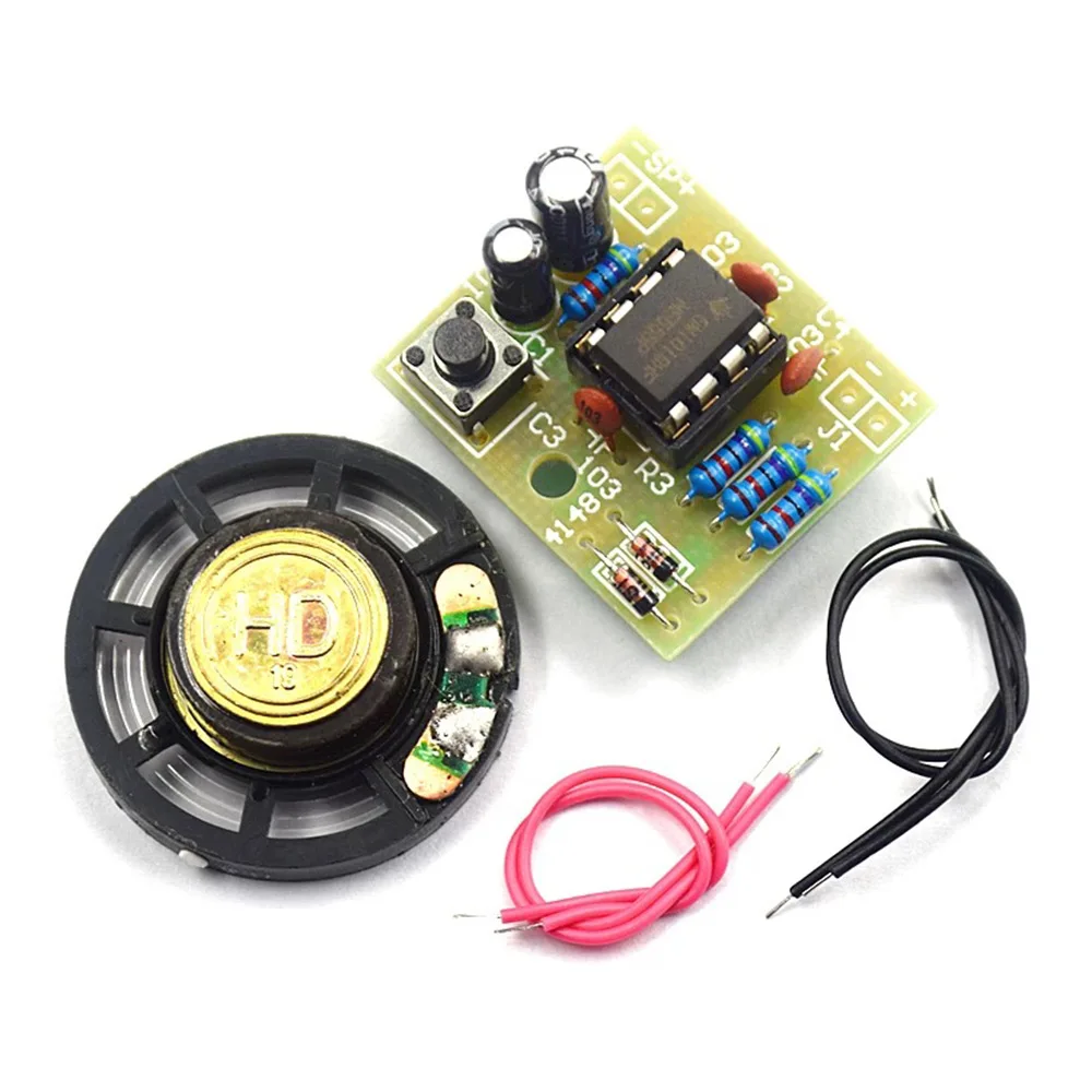 Electronic Components Kit Professional NE555 Doorbell DIY Kit - Dual Tone Ding Dong Sound PCB Soldering Practice with Complete image 5