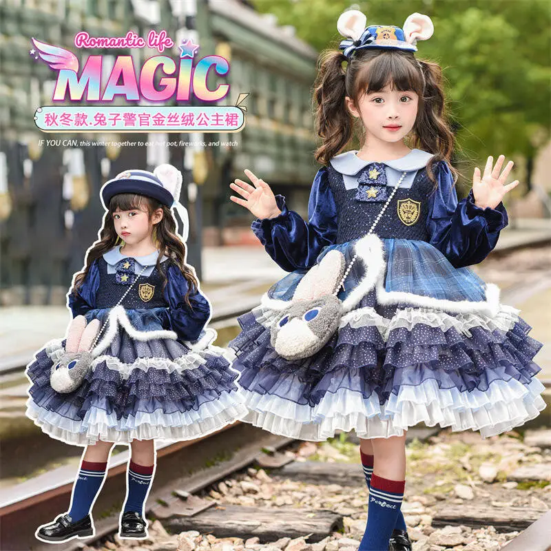 girl-judy-kawaii-lolita-princess-dress-autumn-winter-children-cartoon-anime-thick-warm-dress-suitable-for-girls'-birthday-gifts