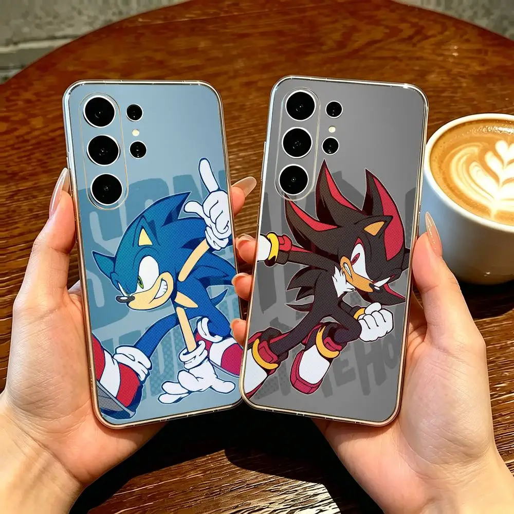 Popular Classic Game S-Sonics-es Phone Case For Samsung S25,S24,S21,S22,S23,S30,Ultra,S20,Plus,Fe Transparent Cover