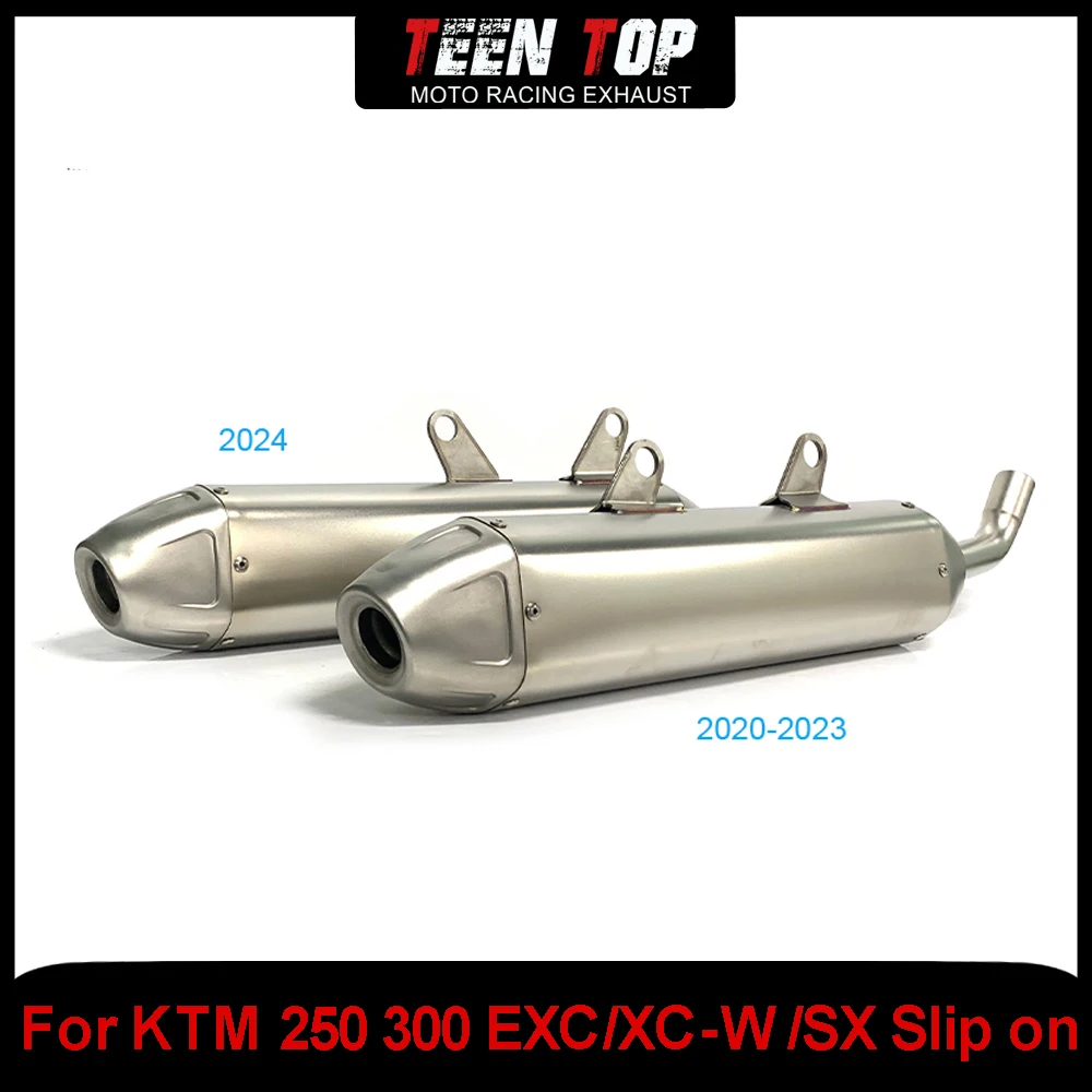 Offroad Bike Exhaust Escape Slip-on For KTM 250/300 EXC/XC-W Exhaust Middle Link Pipe Muffler Steel For Husqvarna FE250/FE300