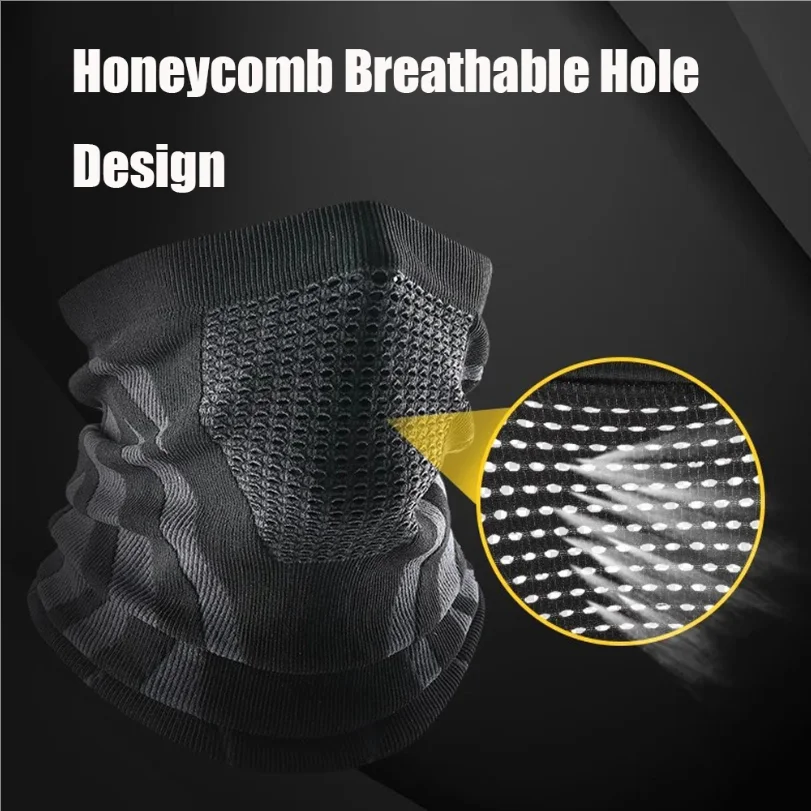 3Pcs/Set Unisex Winter Warm Skiing Mask Elastic Breathable Outdoor Sports Running Fishing Multi-Functional Neck Warmer Headscarf
