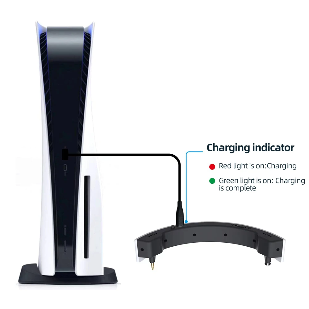 Mini Speaker 3.5mm Audio Interface Portable Helmet External Amplifier 300mAh Rechargeable Battery 4H Battery Life for PS VR2