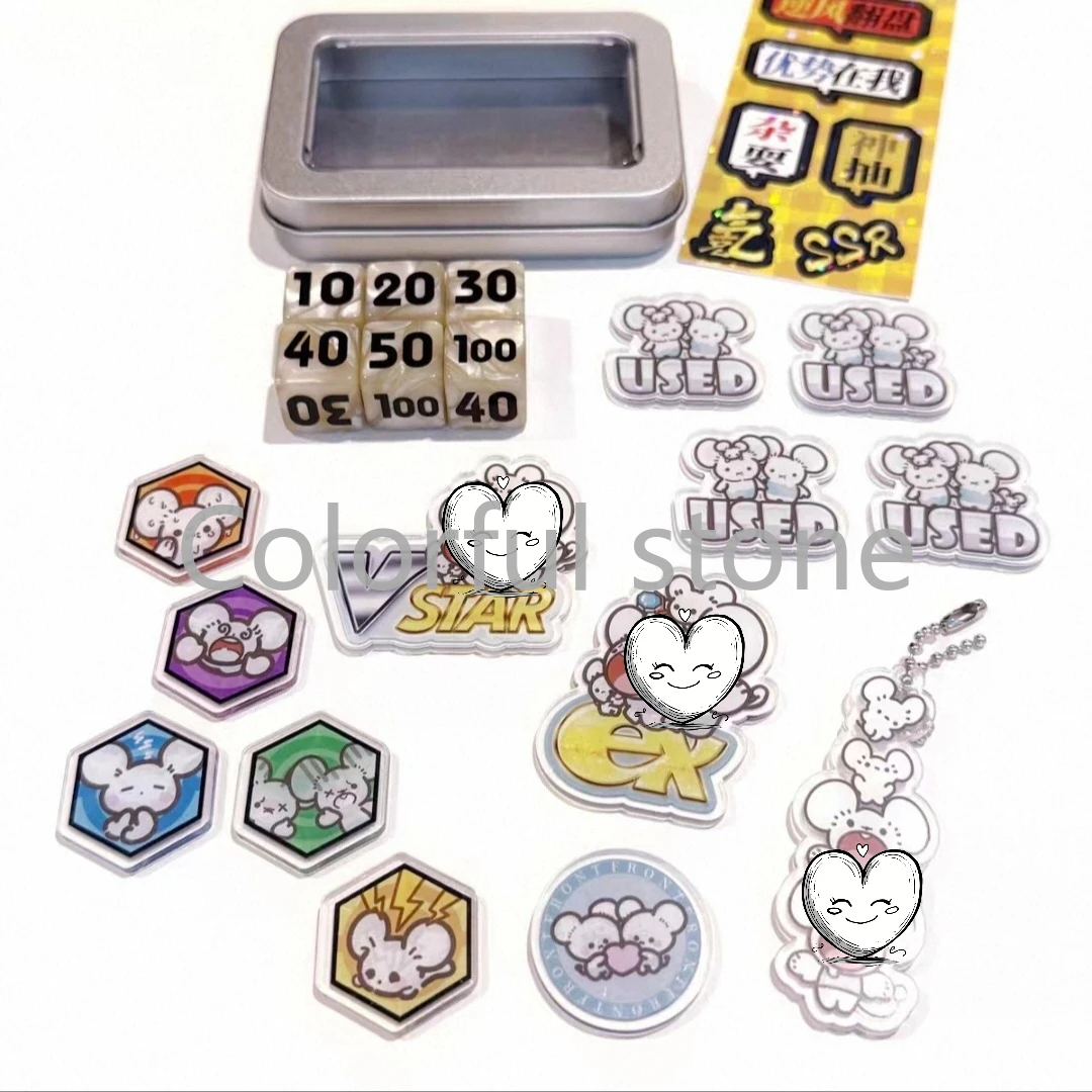 ポケモン-ptcg-ダメージカウンターセット-マウスホールドテーマダイス-vstar-マーカー-ex-ボードゲームアクセサリー-ポケモンプレイヤーとファン向け