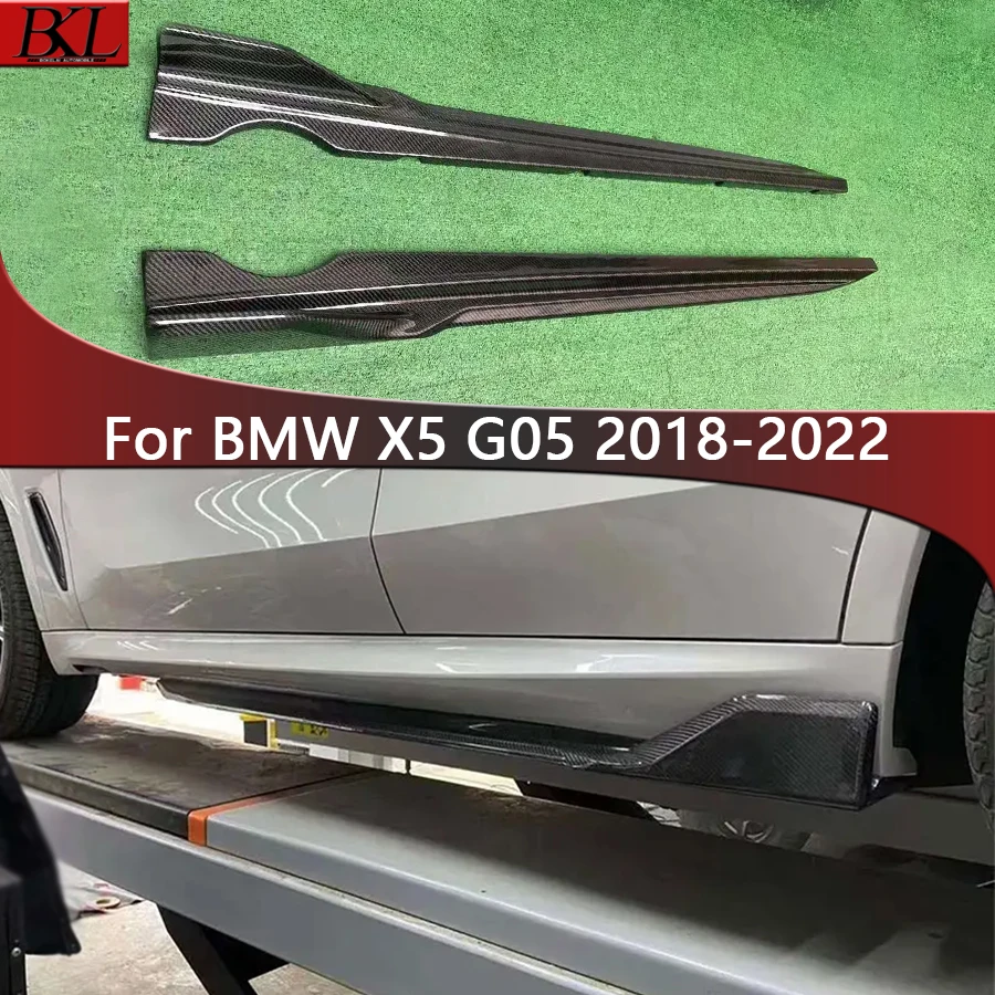 

For BMW X5 G05 2018-2022 Carbon Fibe Side Skirts Side bumper Splitters Cupwings Winglets Canards Apron Upgrade body kit