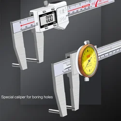 Aço inoxidável eletrônico Boring Especial Caliper, Digital Abertura Caliper, Diâmetro Interno Ferramenta de Medição, 90 Graus Precisão