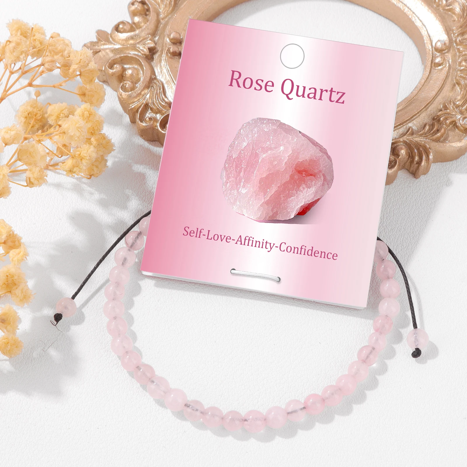 

Adjustable Mini Natural Stone Braided Bracelet Labradorite Tourmaline Rose Quartzs Beads Bracelets for Women Men Jewelry Gift