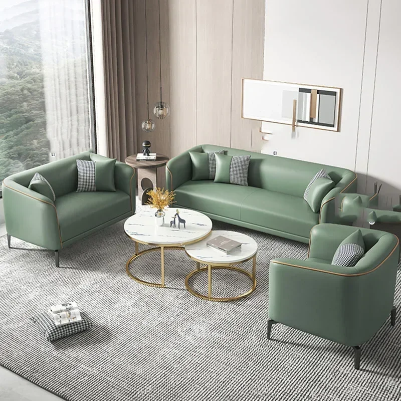 

Modern Luxury Living Room Sofas Fabric Bed Europe Living Room Sofas Chairs Green Confort Recliner Solid Colors Sala House Stuff