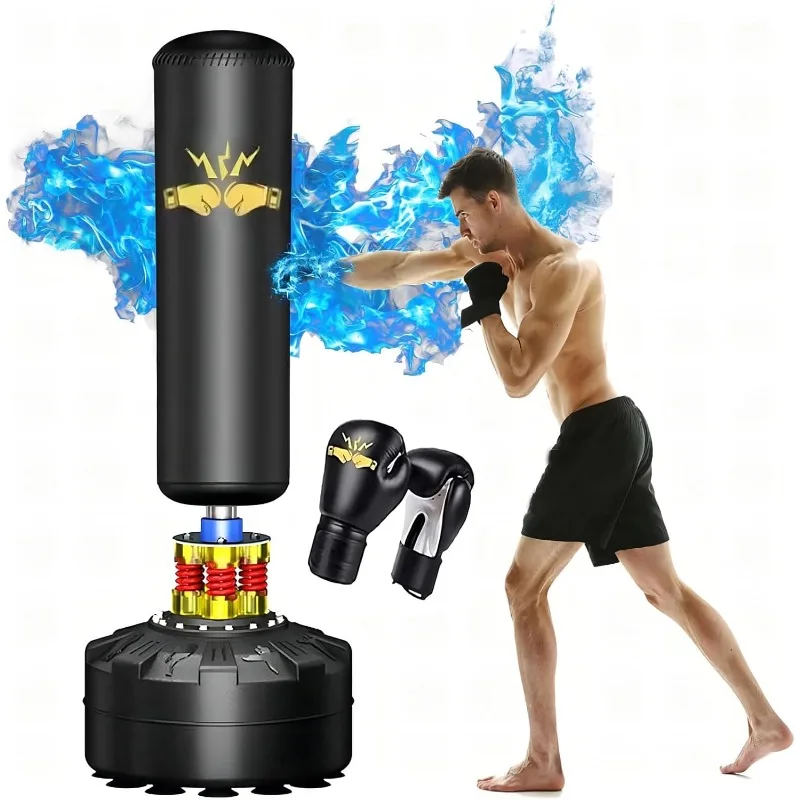

Boxing Punching Bag with Stand Adult 70'', Heavy Punching Bag with Base, Stand Up Punching Bag Adult, Suction Cup for Adults