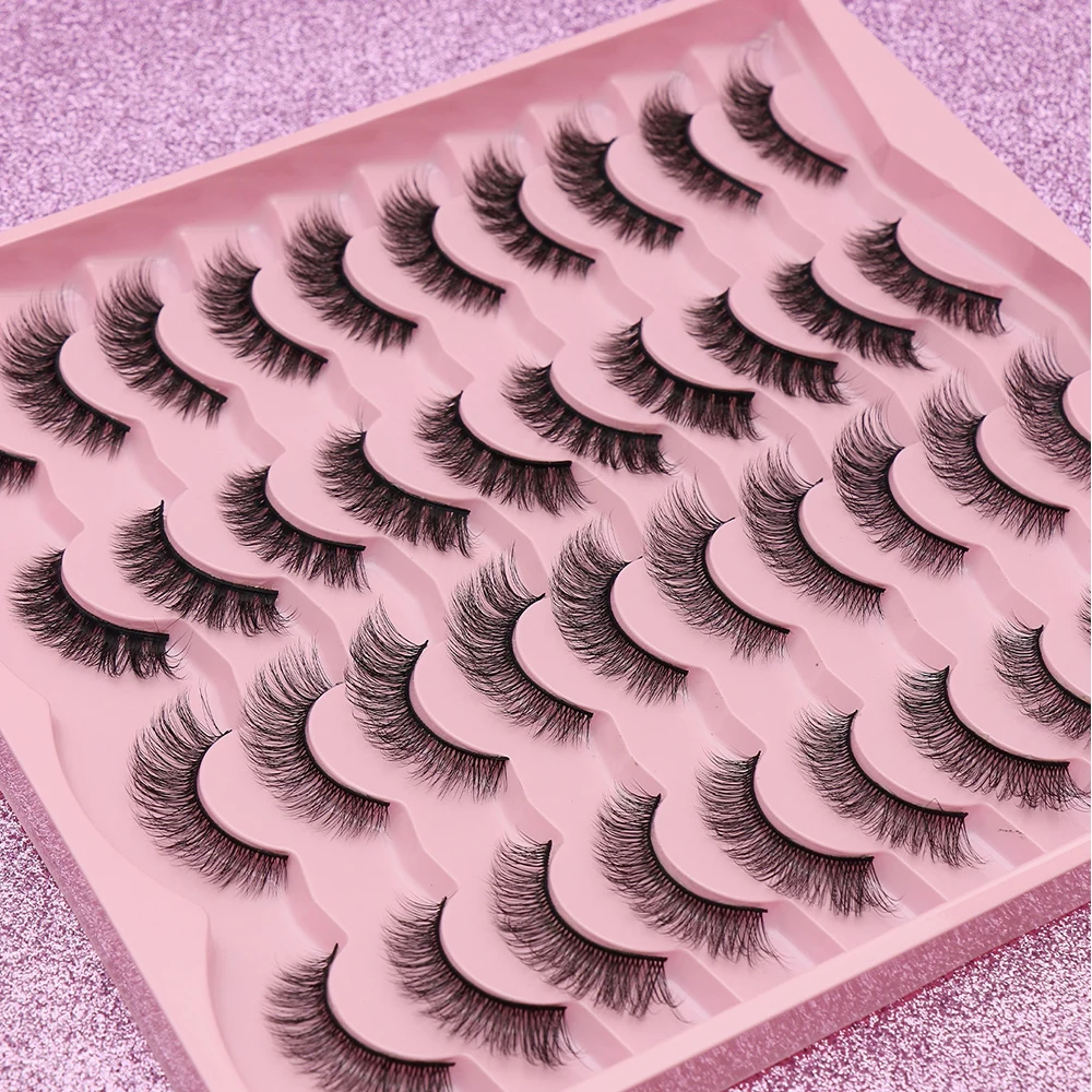 AYRMILLA 5/20Pairs 3D Mink Lashes Natural False Eyelashes Dramatic Thick Fake Eyelash Extension Faux Cils Wholesale Makeup Tools