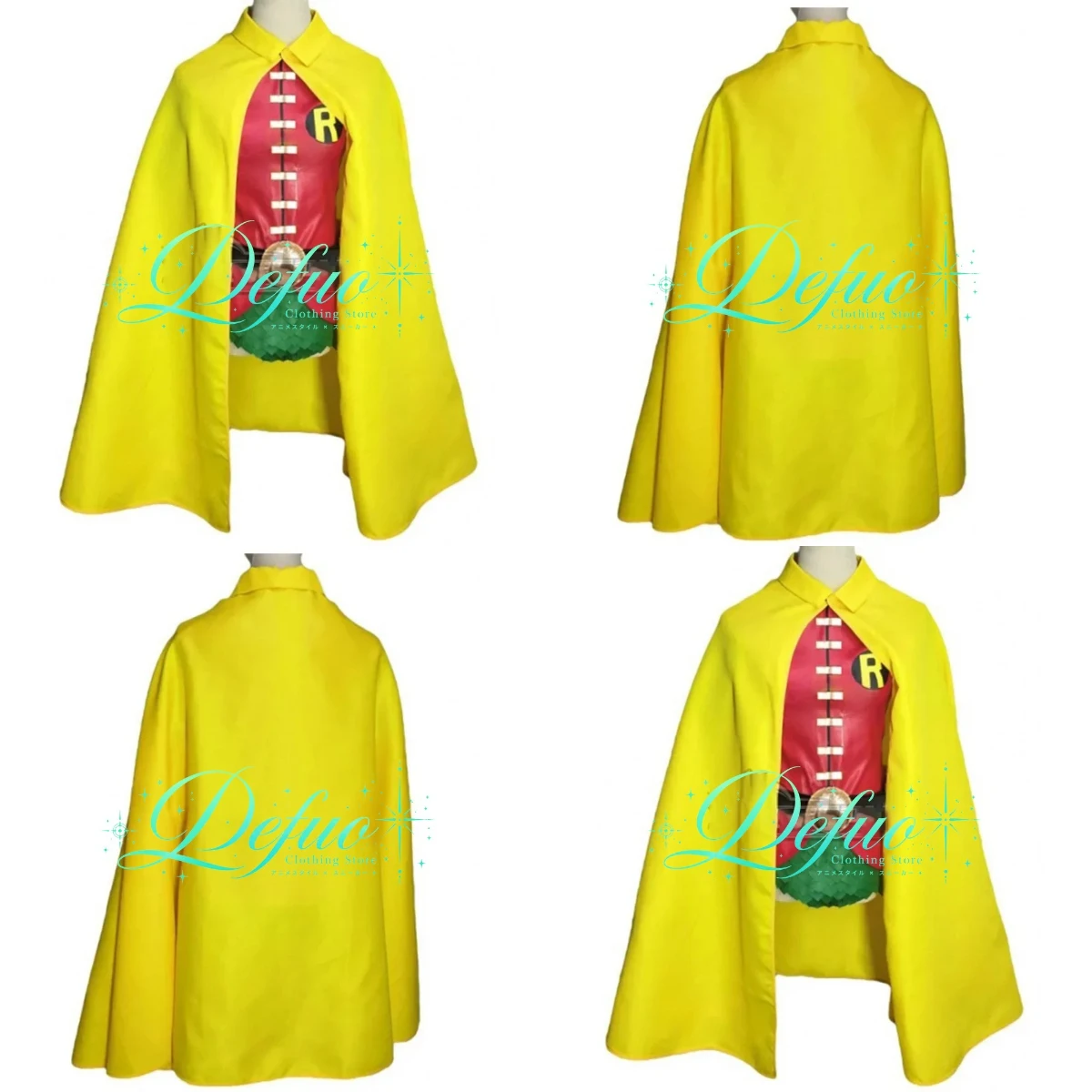 Costume de personnage d'anime pour garçon, costume de jeu de rôle, cape jaune, uniforme vert, costume pour adulte, fête d'Halloween