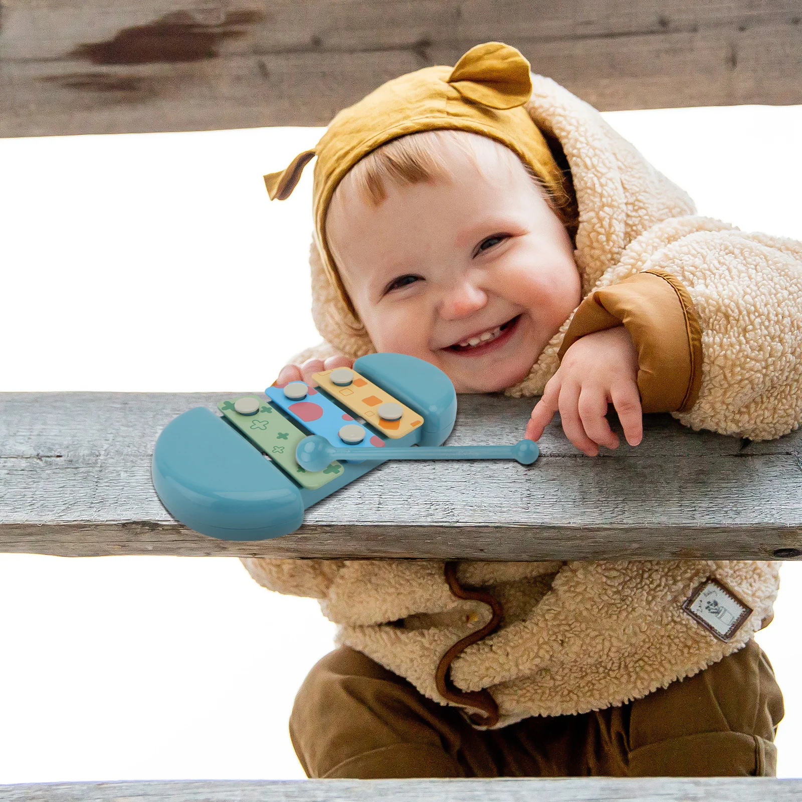 1 conjunto de brinquedo musical para bebês, piano de batida, instrumento de percussão colorido, brinquedo educacional, aumenta a flexibilidade dos dedos