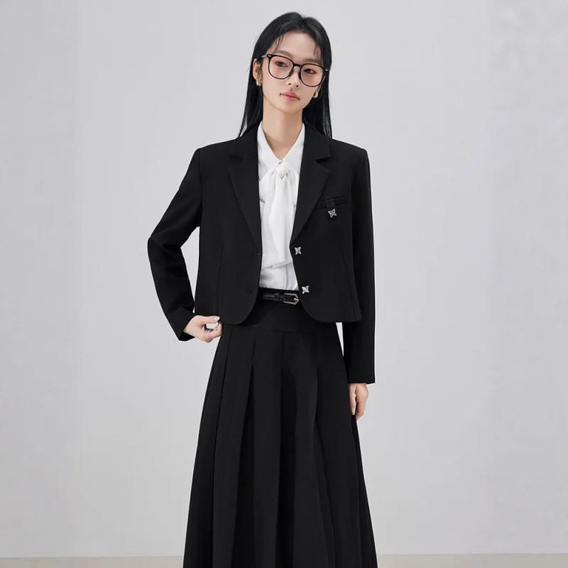 طقم بدلة رسمية للنساء، طراز خريفي جديد، مقابلة طلاب الكلية، التنقل، سترة مناسبة رسمية، ملابس العمل