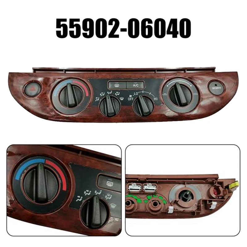 Car AC Heater Climate Control Temperature Switch Panel 55902-06040 For Toyota Camry 2002-2006 Air Conditioner Bezel Unit