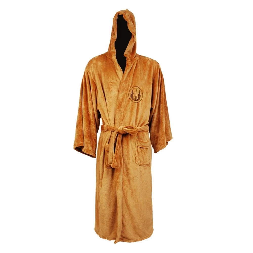 Jedi Knight Cosplay Costume Pajamas Winter Lovers Bathrobe Kigurumi Flannel Adult Unisex Clothing Halloween Props