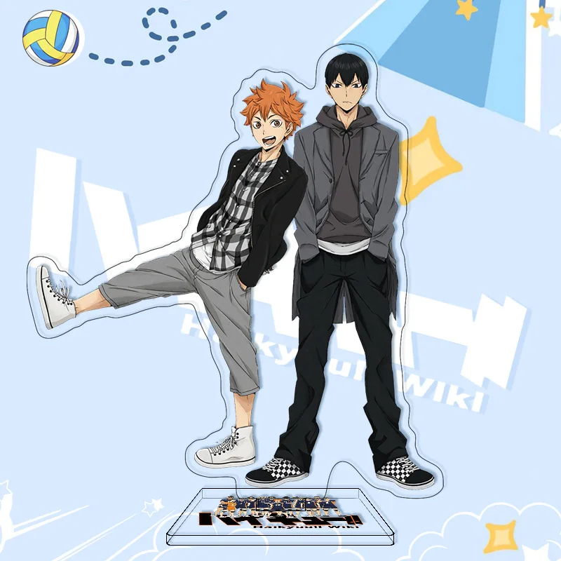 

Haikyuu!! Shoyo Hinata Tobio Kageyama Yu Nishinoya Cosplay Desktop Ornament Acrylic Standing Sign Table Decoration Cartoon Cute