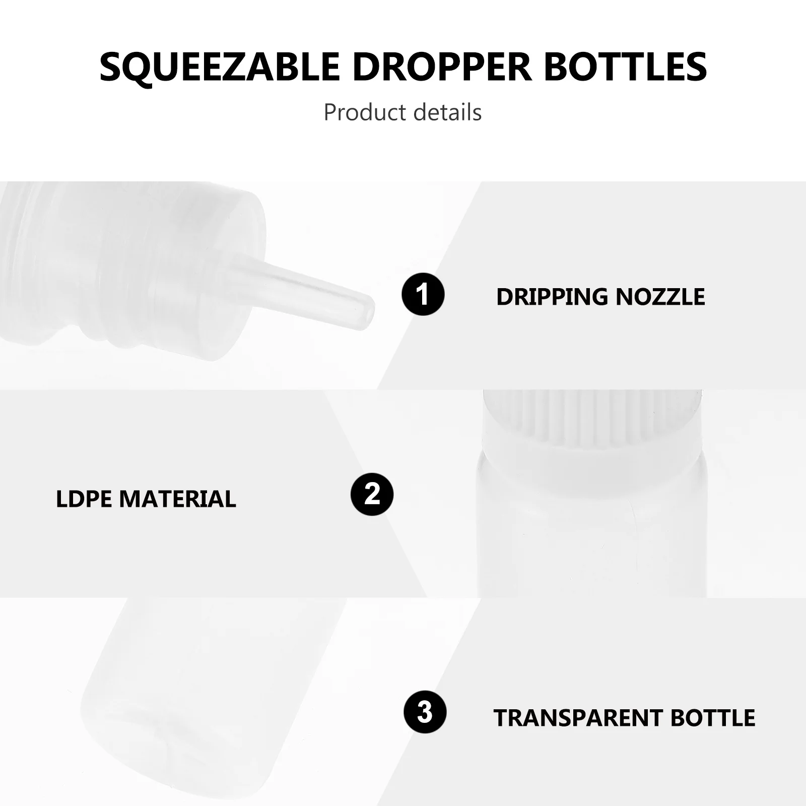 

20 Pcs Squeezable Small Refillable Squeeze Containers Empty Dropper Bottles for Oil