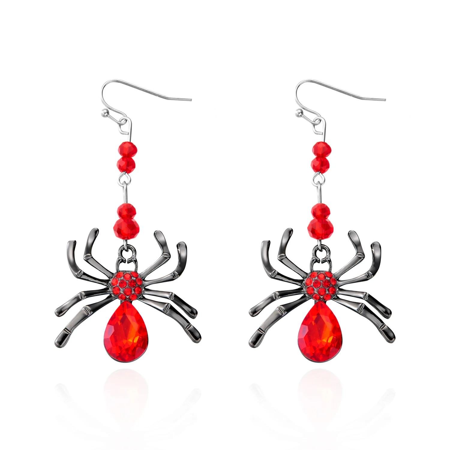 Trendige Halloween Lustige Kürbis-Ohrhänger für Frauen Asymmetrische Totenkopf-Skelett-Ohrhänger Party-Schmuck Geschenke 2025 – Detail 31
