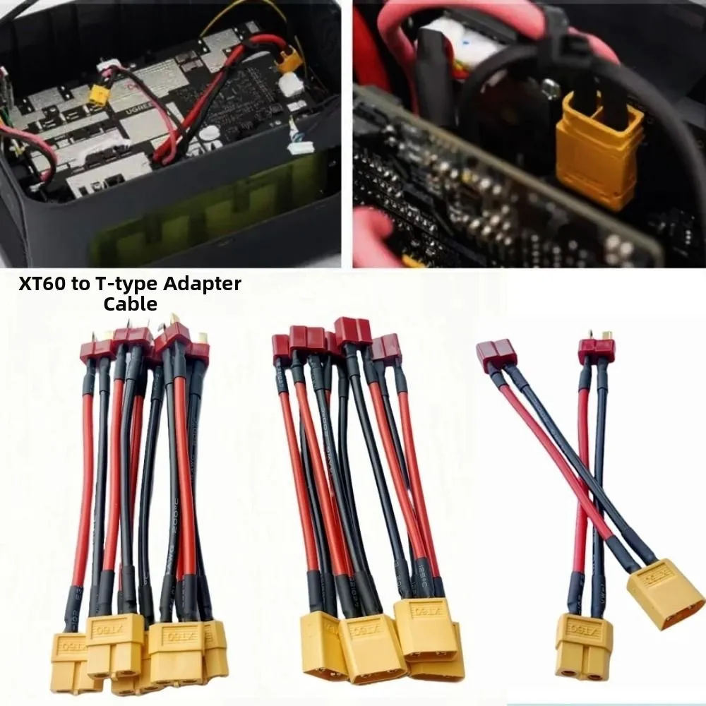 XT60 T-shaped Adapter Extension 10CM 2Styles Cable Connectors Male/Female to Female/Male Cable Plugs