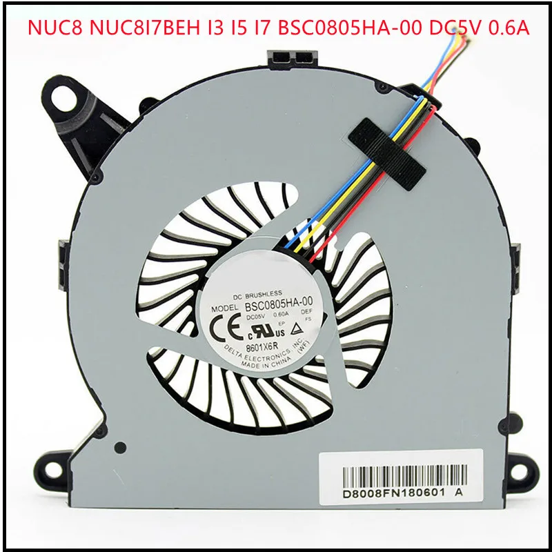 

New Laptop GPU CPU Cooling Fan Cooler For Intel NUC8 NUC8I7BEH I3 I5 I7 BSC0805HA-00 DC5V 0.6A NUC8i7BEH NUC8i5BEH NUC8i3BEH