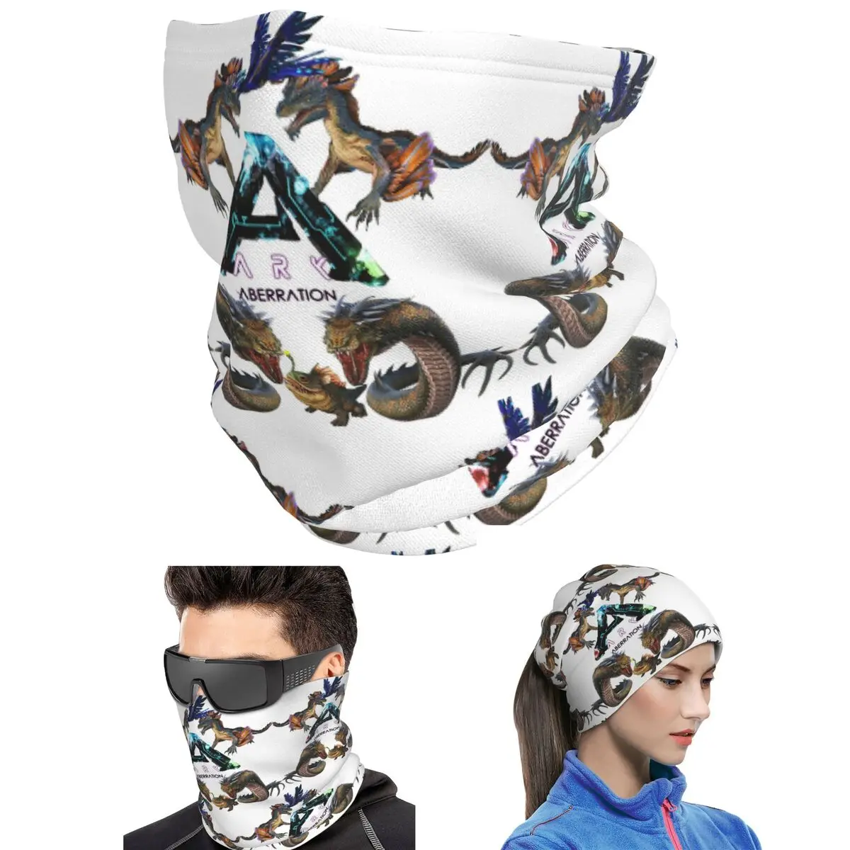 Ark Survival Evolved Aberration Bandana Cache-cou imprimé, masque, écharpe, couvre-tête pour l'équitation, unisexe, adulte, hiver