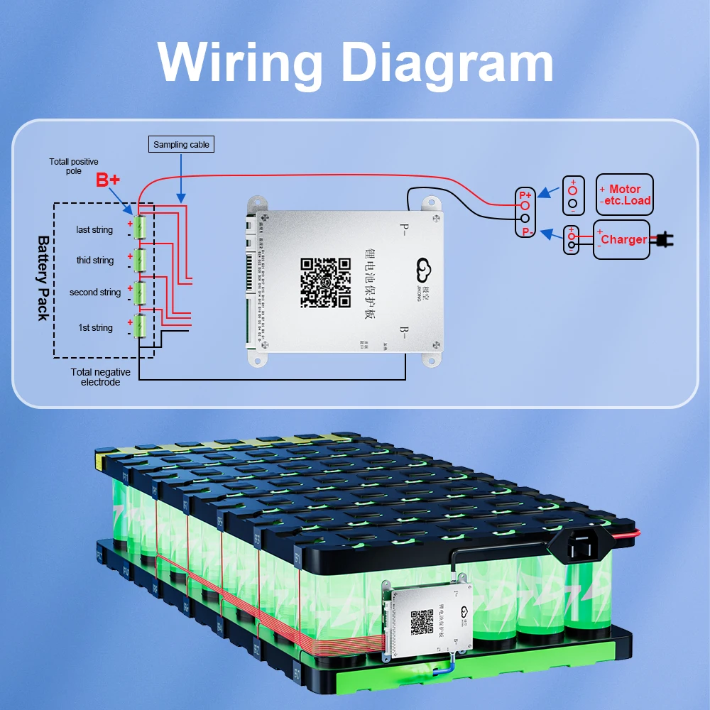 JKBMS Smart JIKONG BMS with 1A Active Balance BT APP RS485 CAN 2S-24S 40A-200A LiFePo4 Li-ion LTO Battery Pack