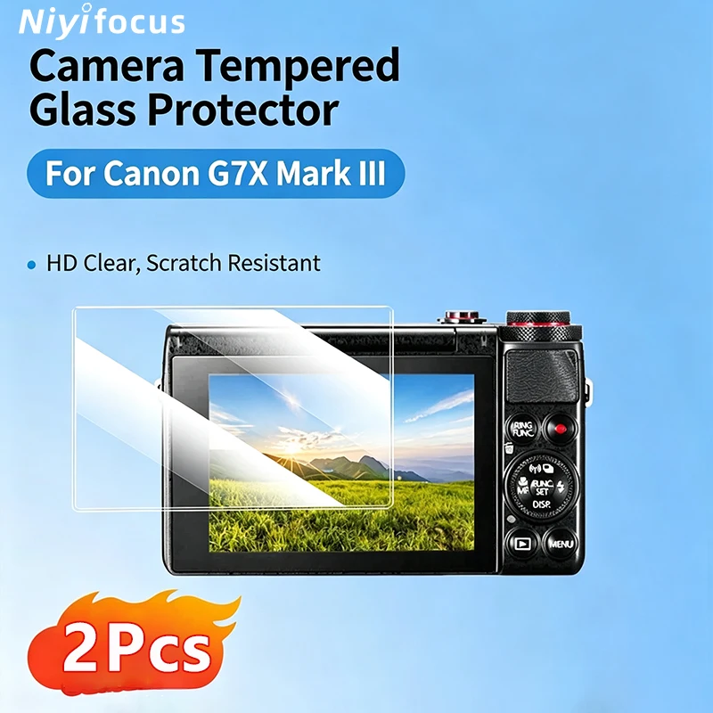 2 PCS Camera Temper Glass Film for Canon Powershot Camera Screen Protector Waterproof HD SX740 SX730 G7X2 G7X3 SX720 G1X V1 G5X