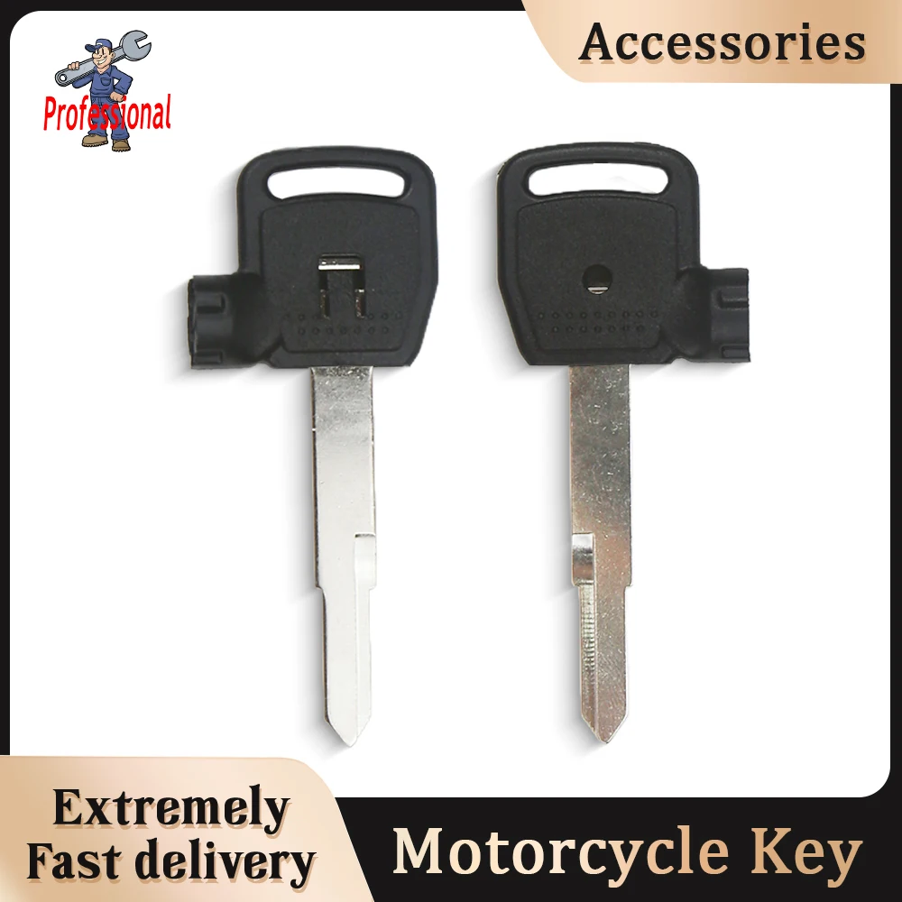 

BLACK Motorcycle Replace Uncut Keys For KYMCO Scooter Magnet Anti-Theft Lock CT250 300 400 Racing Kcc Acc Dynamic 125 Blank Key