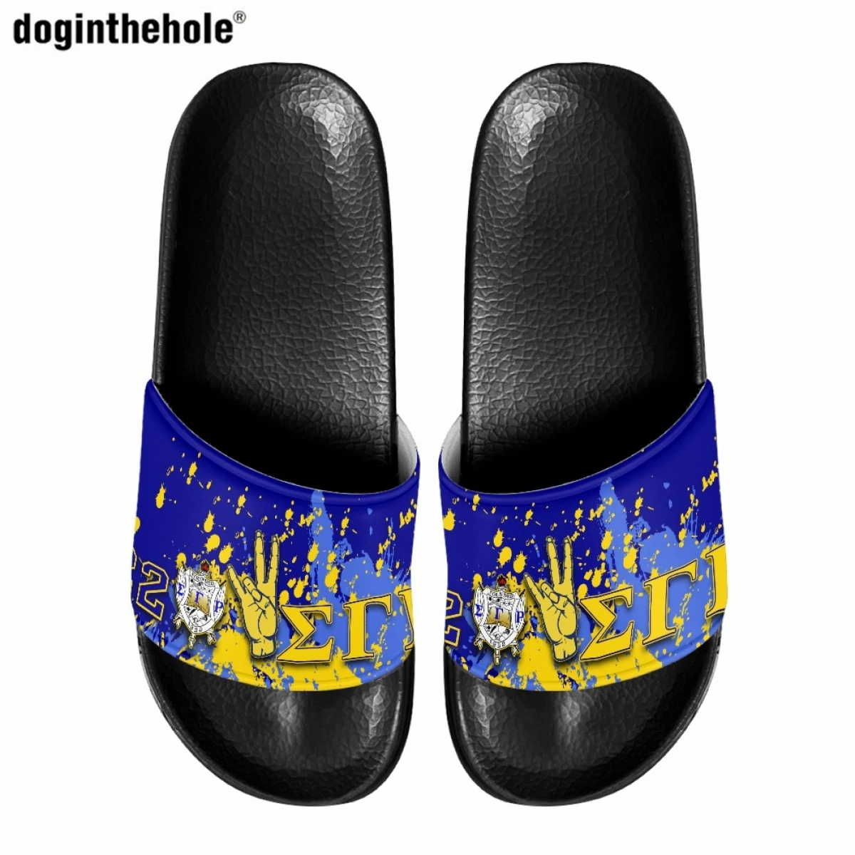 Doginthehole Summer Non-slip Slippers for Women Sigma Gamma Rho Sorority EVA Light Slip-On Slippers Men's Beach Wading Sandals