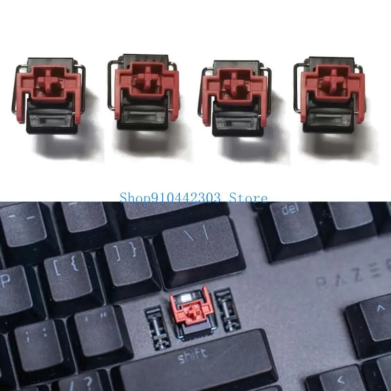 

652F 4 Pcs Red Optical Switches Hot Swap Switch for Huntsman Keyboard