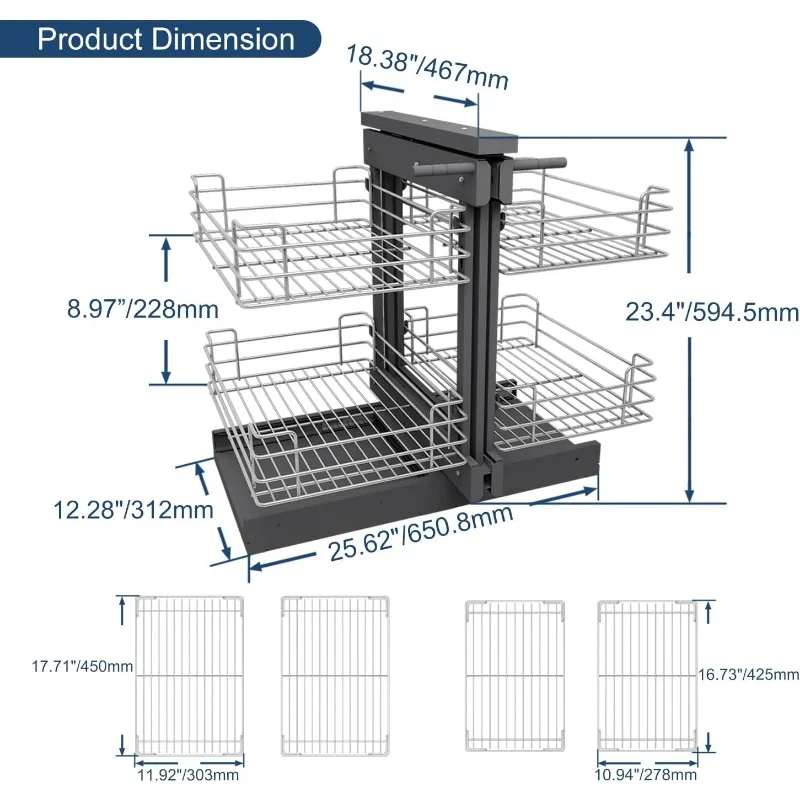 Mir côtelé à 2 niveaux, ouverture minimale 15 pouces, compatible avec ouverture ouverte et droite, fermeture douce, support astronomique