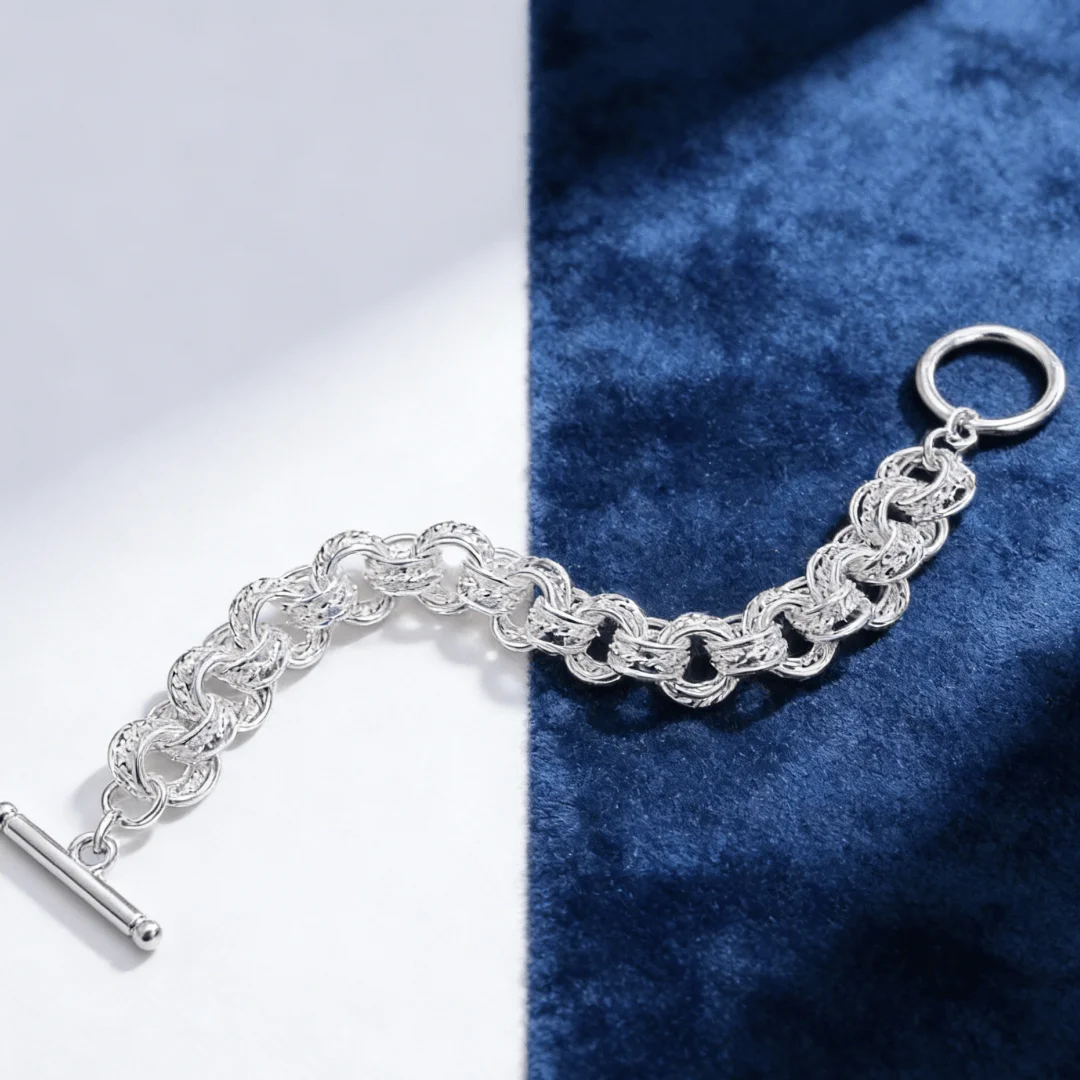 Hot luxury 925 Sterling silver Y2k circle Bracelets for women charms Popular brands Wedding party Holiday gifts fashion Jewelry
