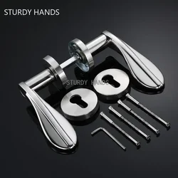1set Stainless Steel Universal Door Knob Bedroom Split Door Lock Handle Door Handle Hardware Handles for Interior Doors