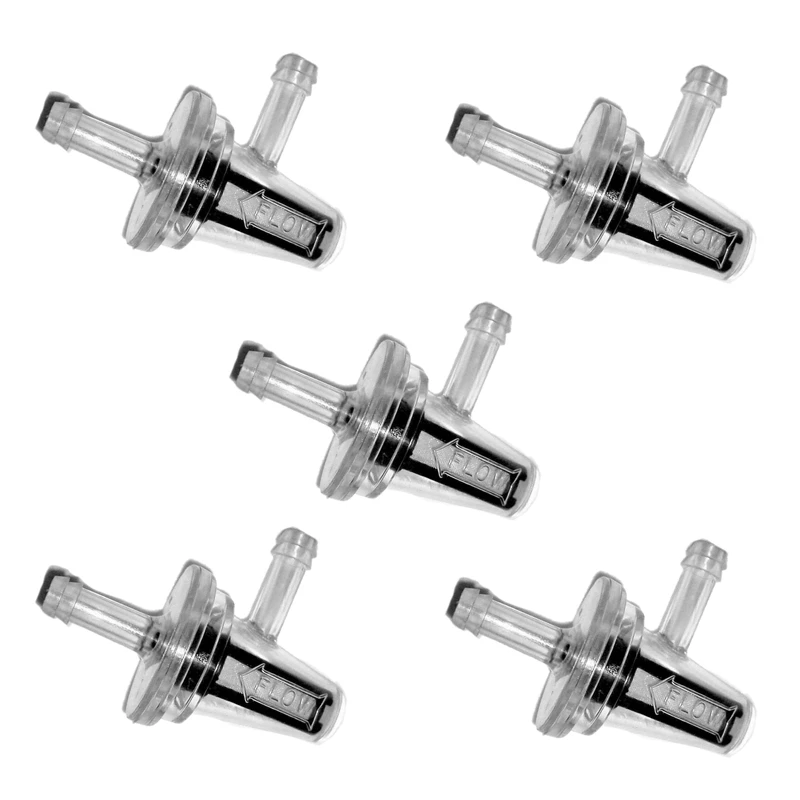 Filtro de combustible en línea de ángulo recto Universal para motocicleta, manguera de 1/4 pulgadas y 6Mm, para KAWASAKI y Yamaha, 5 uds.