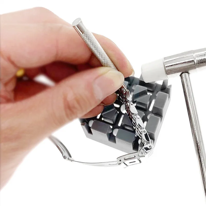 Dual‑Head Mini Metal Watch Repair Hammer Rubber Stainless Steel Small Hammer for Watch Band Link Pin Removal Jewelry Hand Tool