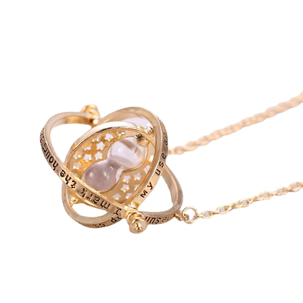 

Wholesale 20pcs/Lot harris Pendant Time Turner Necklace Hourglass Necklace Rotating Spins Accessories
