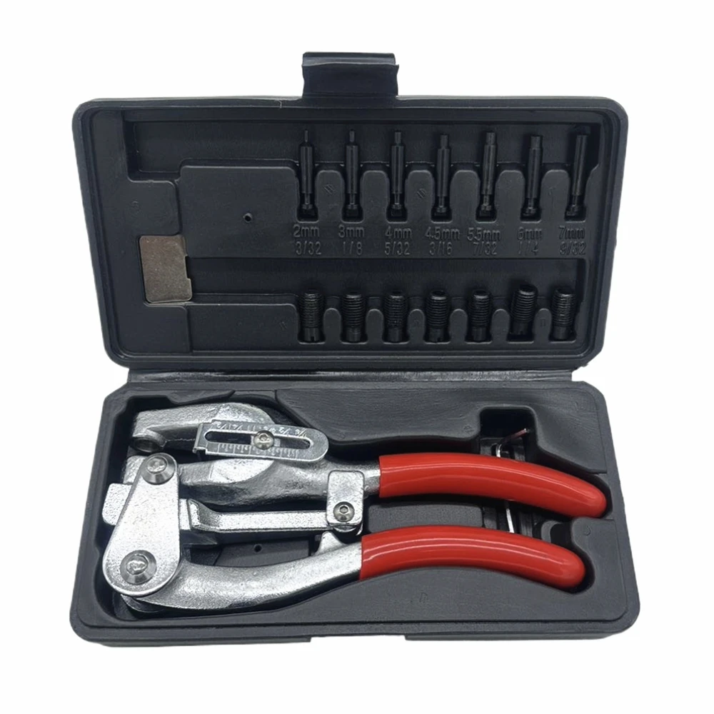 Hand-Held Punch Kit Carbon Steel Iron Plastic Hole Punch Pliers Puncher Kit For Stainless Steel Aluminum Leather