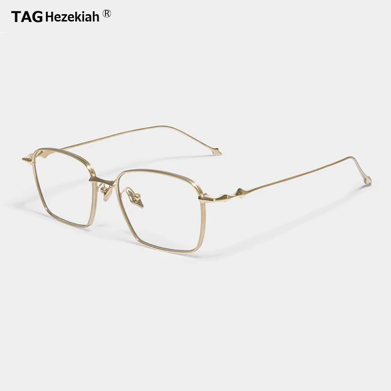 2025 한국 디자인 티타늄 안경테, 사각형 레트로 안경, 여성 안경, 근시 광학 처방 브랜드 스펙터클