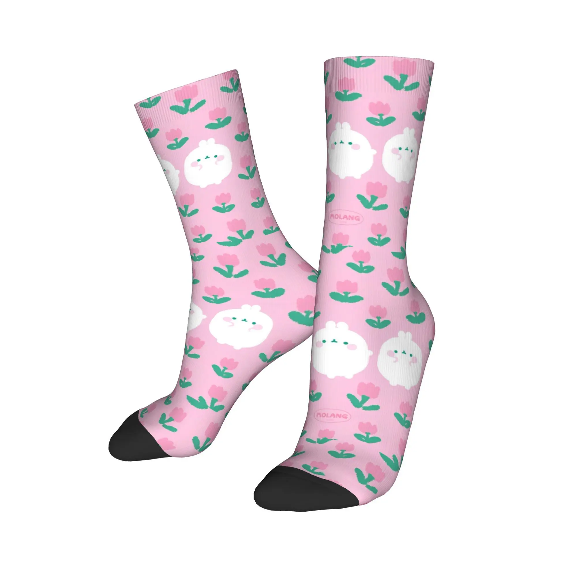

Happy Funny Men's Socks Harajuku M-Molangs ulip Sock Polyester Sport Women Socks Spring Summer Autumn Winter,