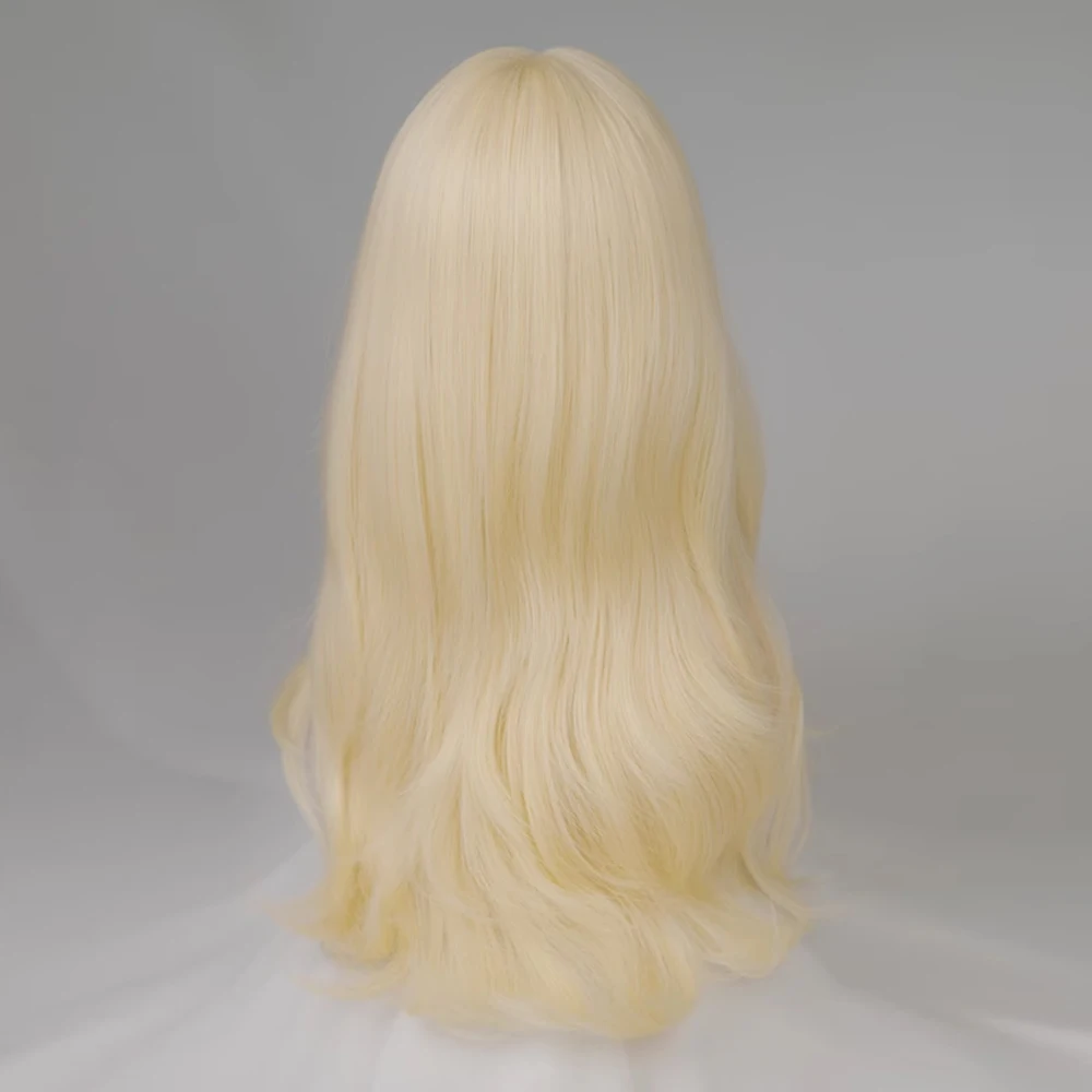 Perruque Synthétique Longue Droite Blonde Lolita Cosplay pour Femme, Cheveux Naturels Ondulés, 03/Party