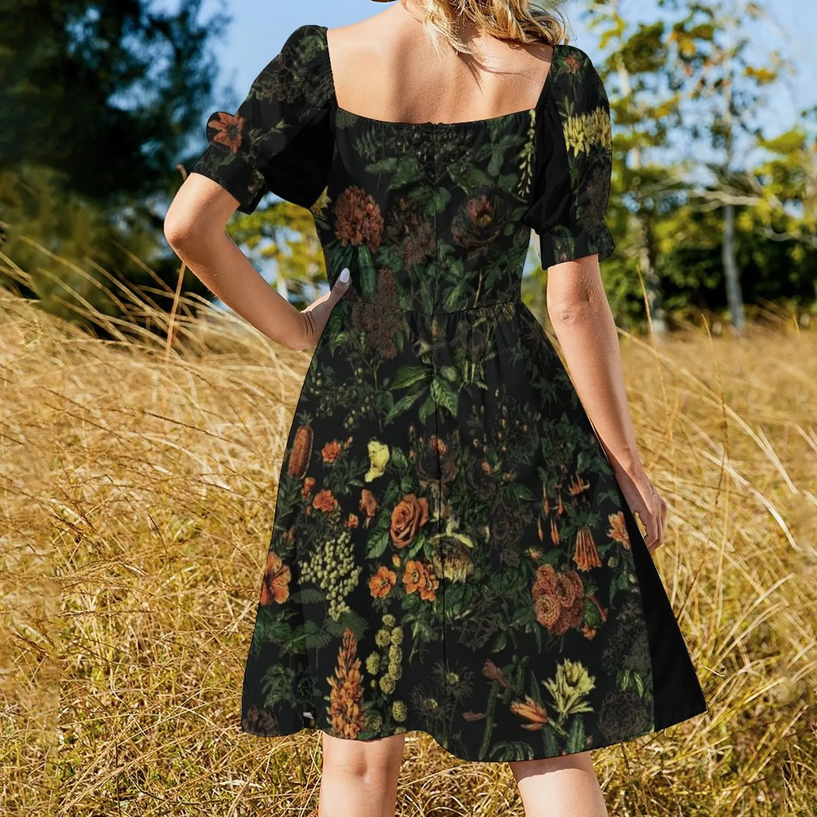 Robe à fleurs Midnight pour femmes, robes de soirée élégantes, vêtements de Rh, 2024