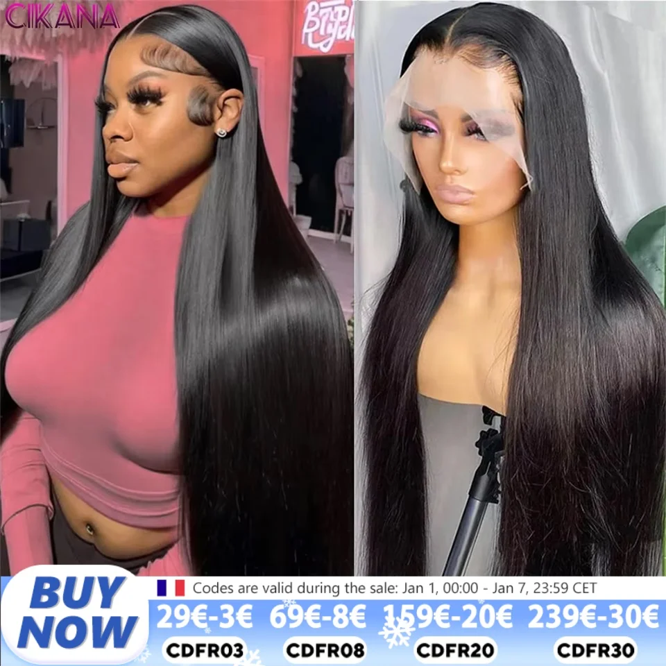 Straight Hair 200% High Density 13x6 13x4 Lace Frontal Wigs Human Hair Wig Brazilian Full Human Hair Pre Plucked For Black Women