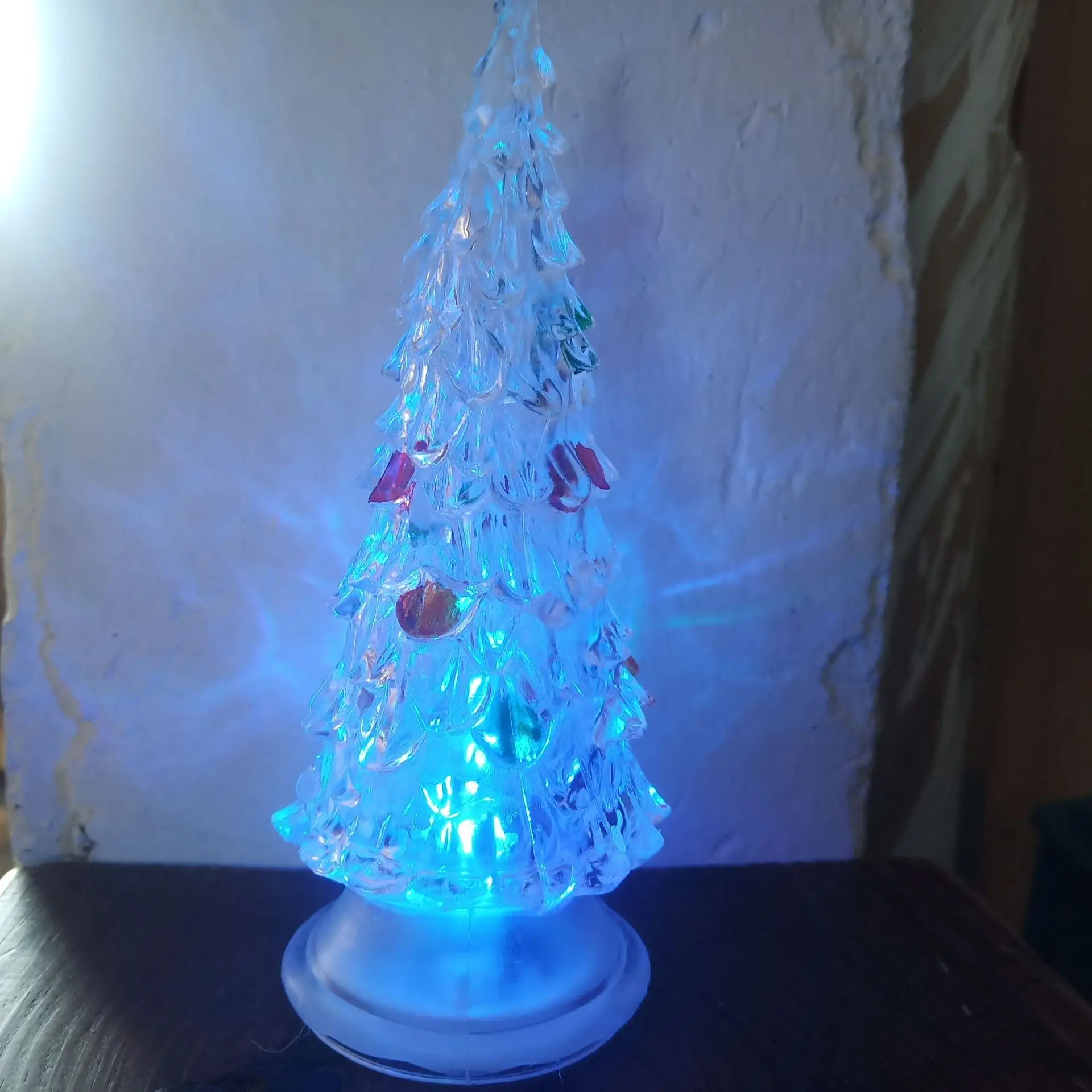 Acrylic Christmas Tree Night Light Factory Automatic Color Change Colorful Flash 15CM